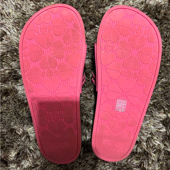 Kate Spade Green and Pink Slides - Picture 2 of 3
